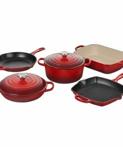Le Creuset 7-Piece Signature Cookware Set | Cerise/Cherry Red