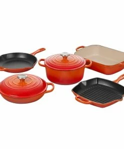 Le Creuset 7-Piece Signature Cookware Set | Flame Orange