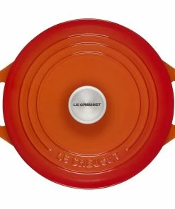 Le Creuset 2.75 Qt. Shallow Round Dutch Oven | Flame -Cookware Sets Shop rs18084 2.75qtshallowrdflame 3
