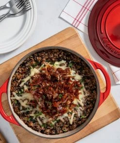 Le Creuset 2.75 Qt. Shallow Round Dutch Oven | Cerise 17 Le Creuset 2.75 Qt. Shallow Round Dutch Oven | Cerise -Cookware Sets Shop rs18672 sausage and wild rice casserole overhead