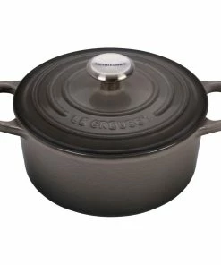 Le Creuset 2 Qt. Round Signature Cast Iron Dutch Oven With Stainless Steel Knob | Oyster Grey
