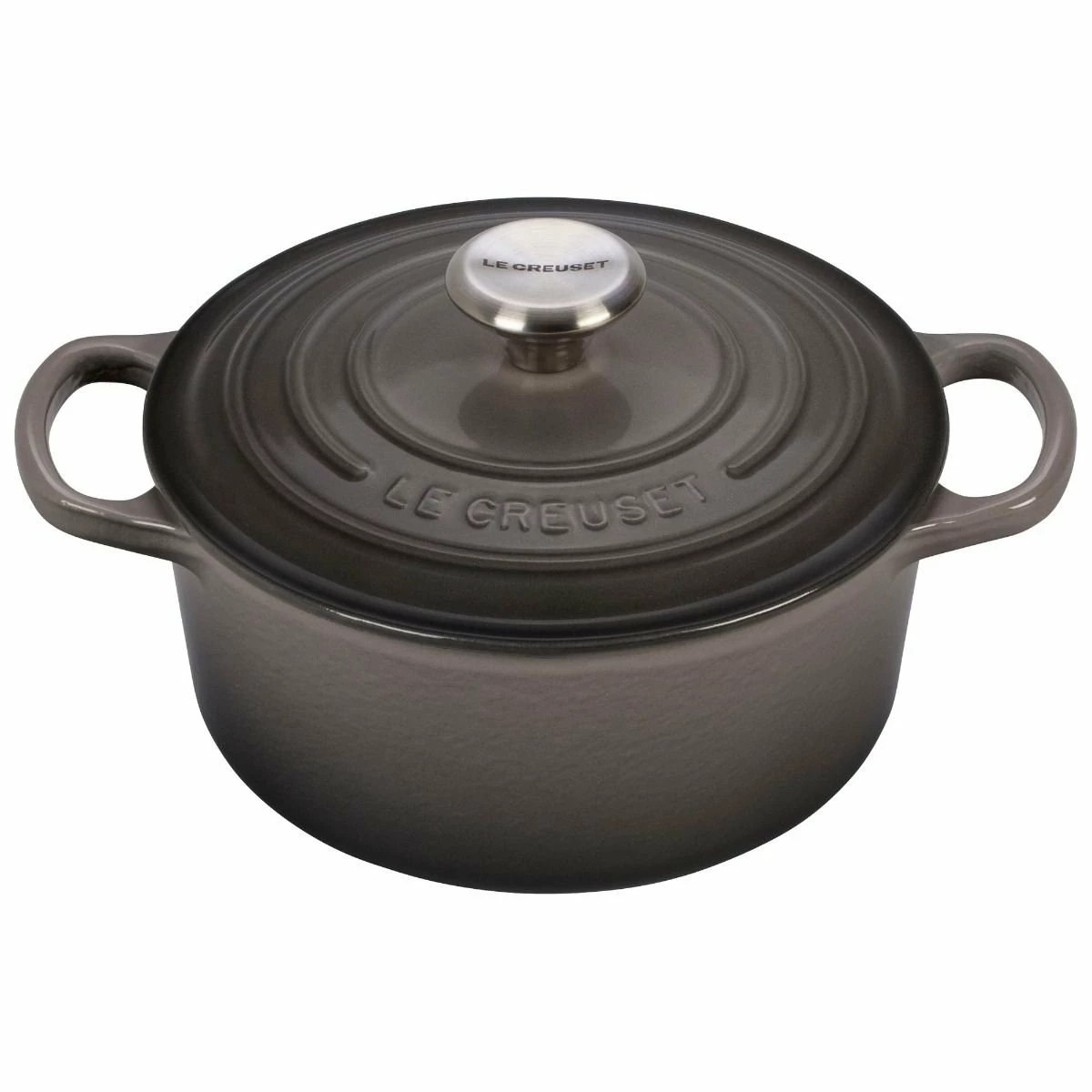 Le Creuset 2 Qt. Round Signature Cast Iron Dutch Oven With Stainless Steel Knob | Oyster Grey 3 Le Creuset 2 Qt. Round Signature Cast Iron Dutch Oven With Stainless Steel Knob | Oyster Grey
