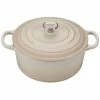 Le Creuset 3.5 Qt. Round Signature Dutch Oven With Stainless Steel Knob | Meringue White -Cookware Sets Shop rs9079 ls2501 22716ss lpr