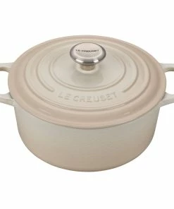 Le Creuset 4.5 Qt. Round Signature Dutch Oven With Stainless Steel Knob | Meringue White