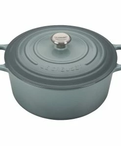 Le Creuset 9 Qt. Round Signature Dutch Oven With Stainless Steel Knob | Sea Salt