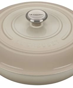 Le Creuset 3.5 Qt. Signature Enameled Cast Iron Braiser With Stainless Steel Knob | Meringue White