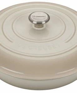 Le Creuset 5 Qt. Signature Enameled Cast Iron Braiser With Stainless Steel Knob | Meringue White