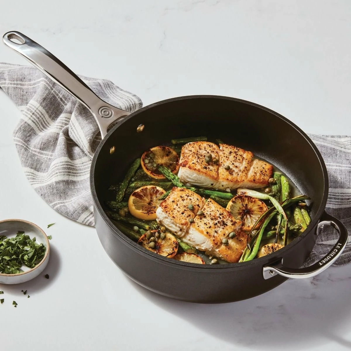 Le Creuset 4.25 Qt. Sauté Pan With Glass Lid | Toughened Nonstick Pro 7 Le Creuset 4.25 Qt. Sauté Pan With Glass Lid | Toughened Nonstick Pro - Image 5