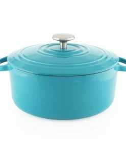 Chantal 3 Qt. Round Cast Iron Dutch Oven | Sea Blue