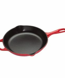 Le Creuset 10-Piece Signature Cookware Set With Stainless Steel Knobs | Cerise/Cherry Red -Cookware Sets Shop skillet 1