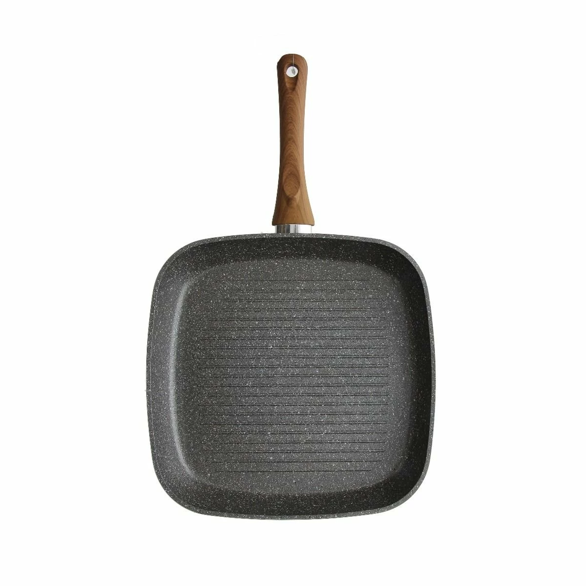 Tognana 11" Square Grill Pan | Stone & Wood Style 4 Tognana 11" Square Grill Pan | Stone & Wood Style - Image 2