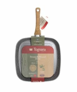 Tognana 11" Square Grill Pan | Stone & Wood Style 9 Tognana 11" Square Grill Pan | Stone & Wood Style -Cookware Sets Shop square3