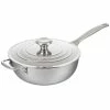 Le Creuset 3.5 Qt. Nonstick Saucier Pan | Stainless Steel -Cookware Sets Shop ssp6300 24
