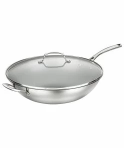 Cuisinart Forever Stainless Nonstick Stir Fry Pan With Helper Handle & Cover | 14"