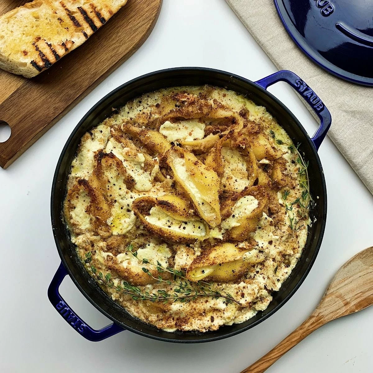 Staub Stackable Cocotte, Braiser, And Grill Pan With Lid | Dark Blue 13 Staub Stackable Cocotte, Braiser, And Grill Pan With Lid | Dark Blue - Image 11