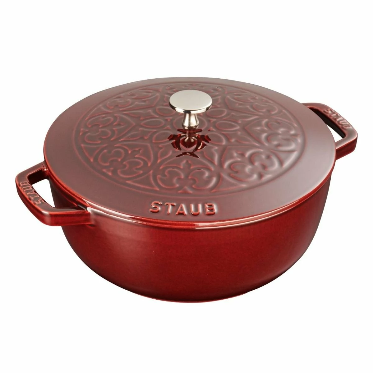 Staub 3.75 Qt Essential French Oven With Lilly Lid | Grenadine 3 Staub 3.75 Qt Essential French Oven With Lilly Lid | Grenadine