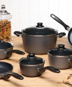 Swiss Diamond | HD 10-Piece Ultimate Kitchen Set + Pan Protectors -Cookware Sets Shop swiss diamond 10 piece set