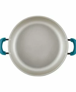 Rachael Ray 8-Piece Enameled Stacking Cookware Set | Teal Shimmer 24 Rachael Ray 8-Piece Enameled Stacking Cookware Set | Teal Shimmer -Cookware Sets Shop teal6