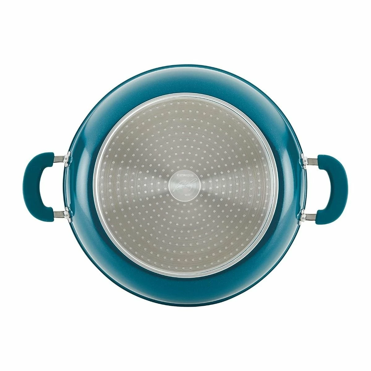 Rachael Ray 8-Piece Enameled Stacking Cookware Set | Teal Shimmer 12 Rachael Ray 8-Piece Enameled Stacking Cookware Set | Teal Shimmer - Image 10