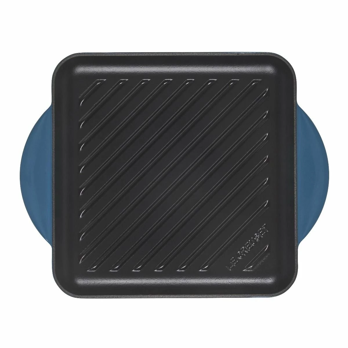 Le Creuset 9.5" Square Signature Enameled Cast Iron Grill Pan | Deep Teal 4 Le Creuset 9.5" Square Signature Enameled Cast Iron Grill Pan | Deep Teal - Image 2