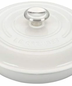 Le Creuset 2.25 Qt. Signature Enameled Cast Iron Braiser With Stainless Steel Knob | White
