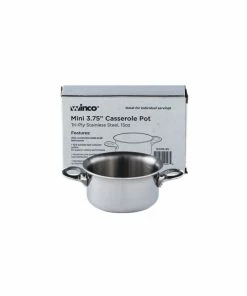 Winco Stainless Steel Mini Casserole | 15oz -Cookware Sets Shop winco dccr 3s 4